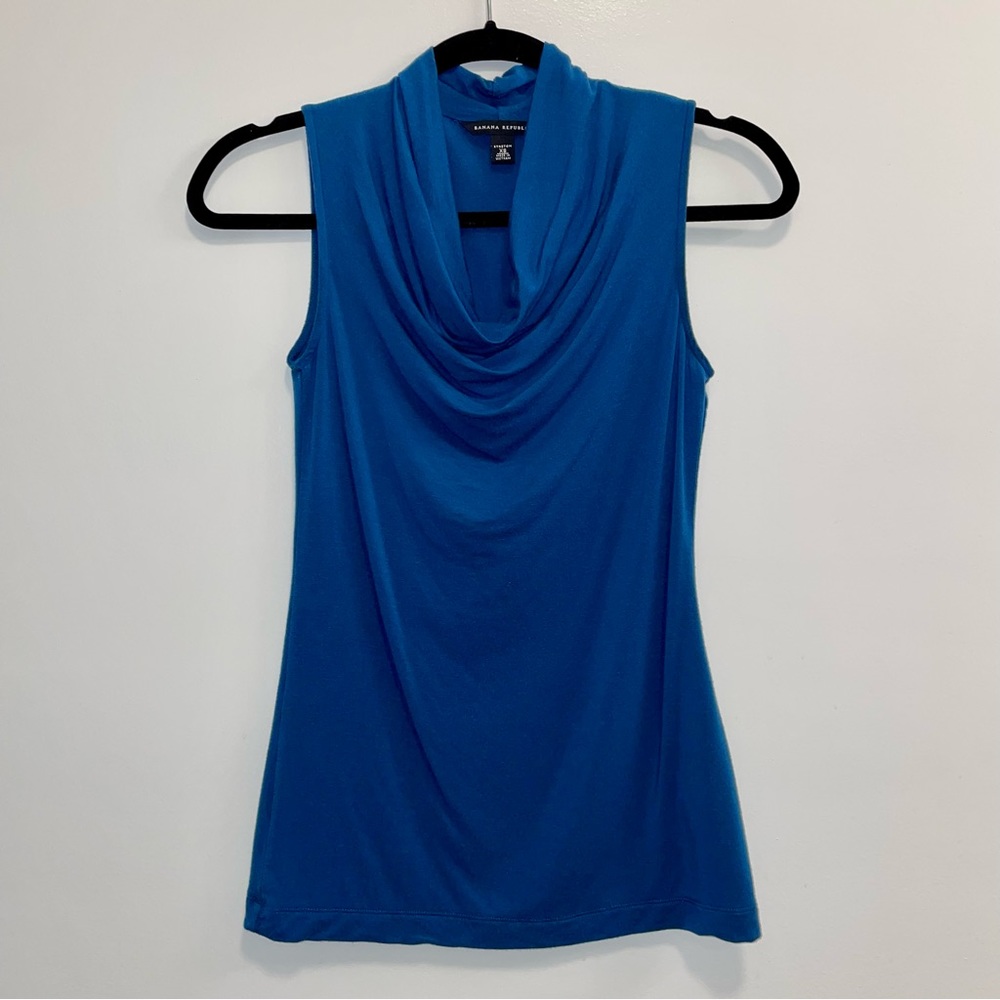 Banana Republic Stretch Women’s Blue Sleeveless Blouse Size XS